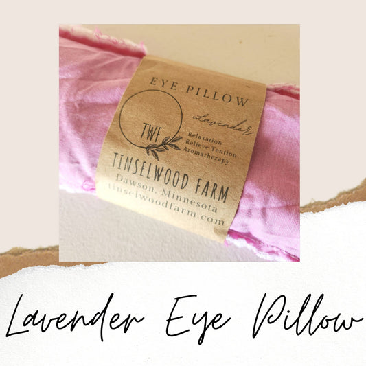 lavender eye pillow, tinselwood farm eye pillow