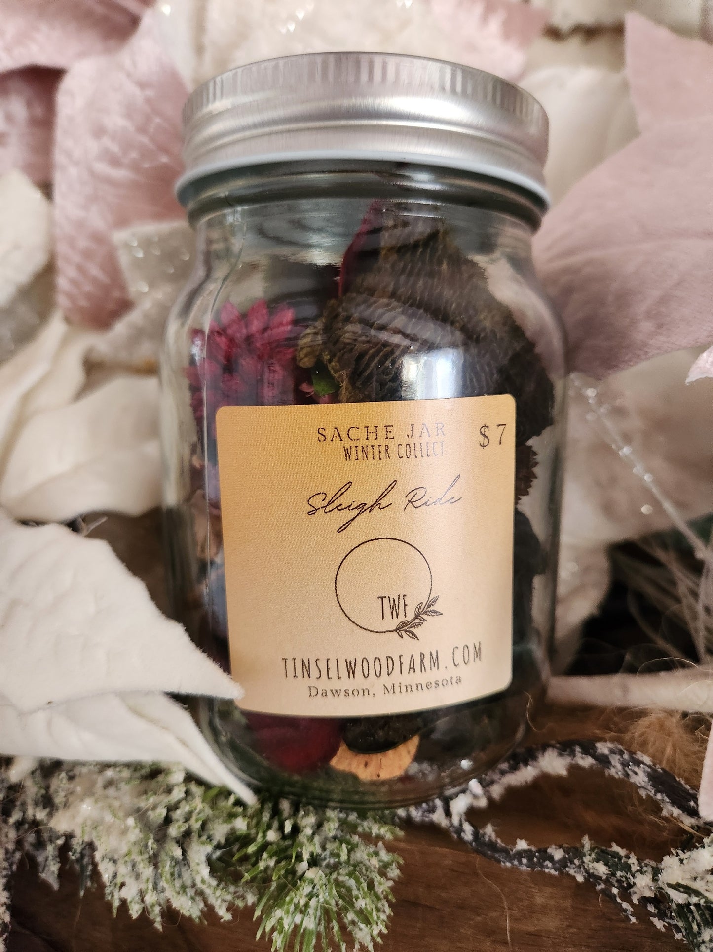 Sachet Jar (Mason Jar Potpourri) - Winter Collection