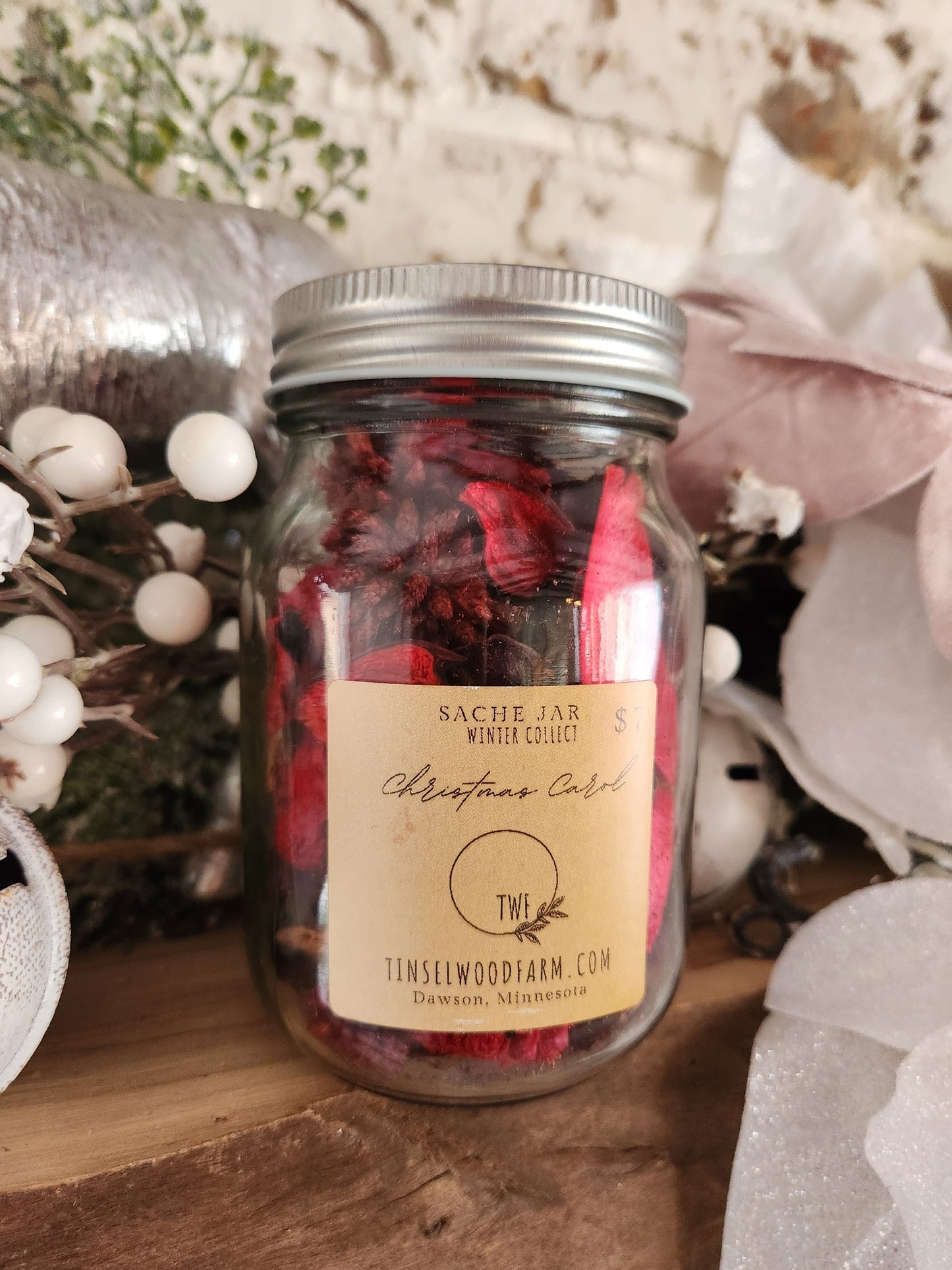 Sachet Jar (Mason Jar Potpourri) - Winter Collection