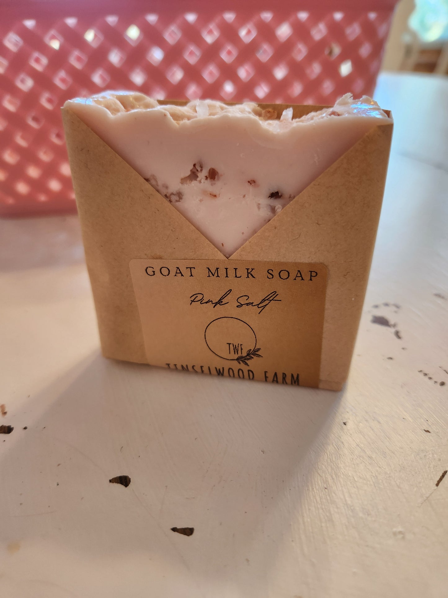 Goat Milk Bar Soap - Pink Salt (Fragrance Free)